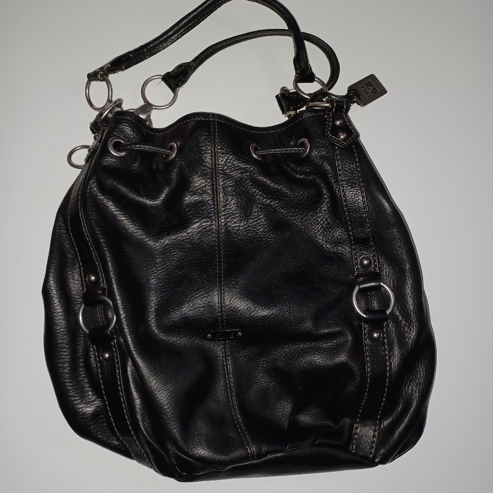 Frye Black Pebbled Leather hobo shoulder bag